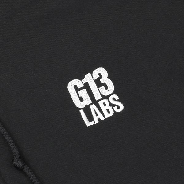Zip Hoody - Embroidered G13 Labs Trademark - Black